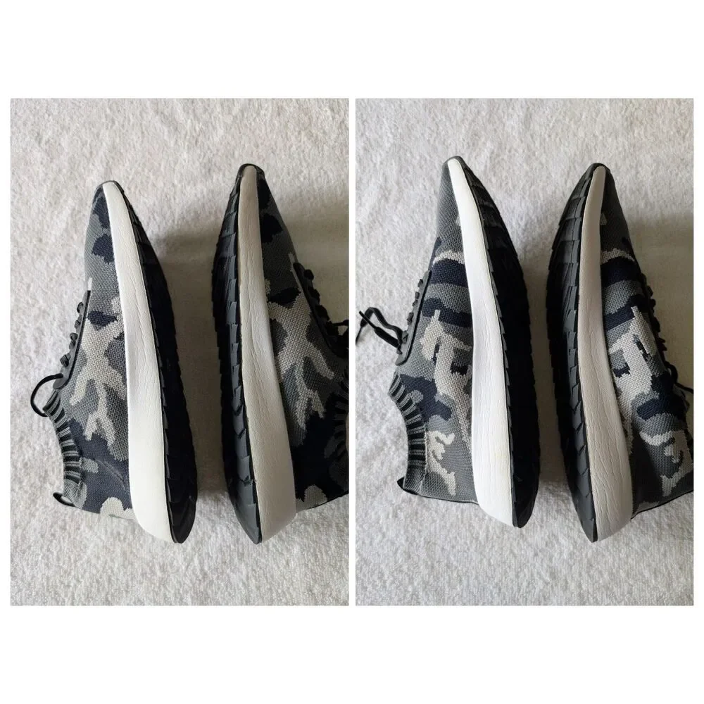 Nautica Gray Camo Knit Sneakers Sock Lace Up Athletic Shoes Men's 9.5